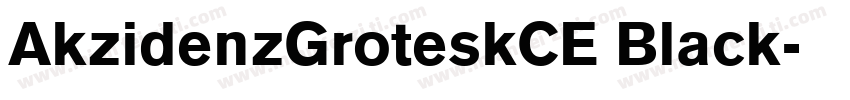 AkzidenzGroteskCE Black字体转换